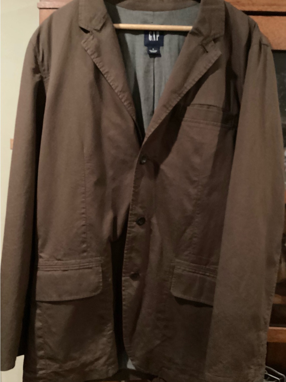 GAP Men's Olive-Brown Lightweight Shirt Jacket